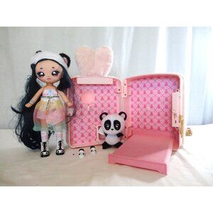 Na! Na!Na! Surprise 3-in-1 Pink Bunny Bedroom Backpack with Doll‎ and Panda